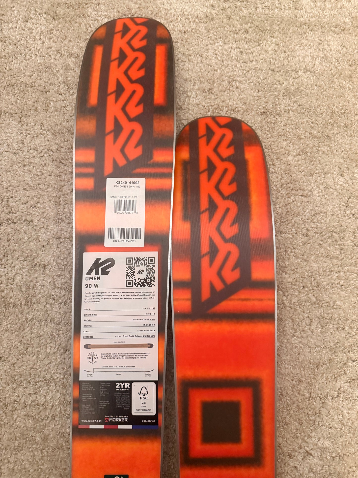 K2 Omen 90 W Twintip / Park / Freeride mäesuusad