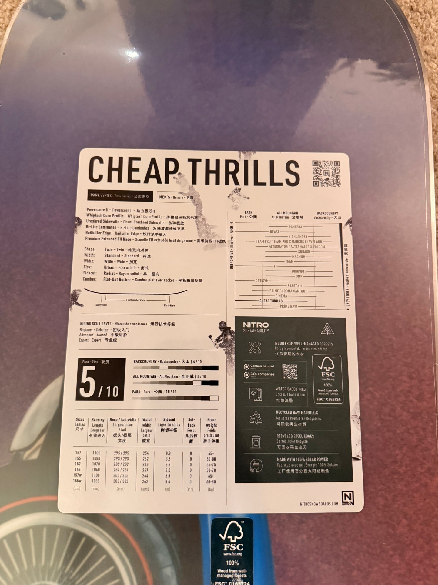 Nitro Cheap Thrills WIDE lumelaud