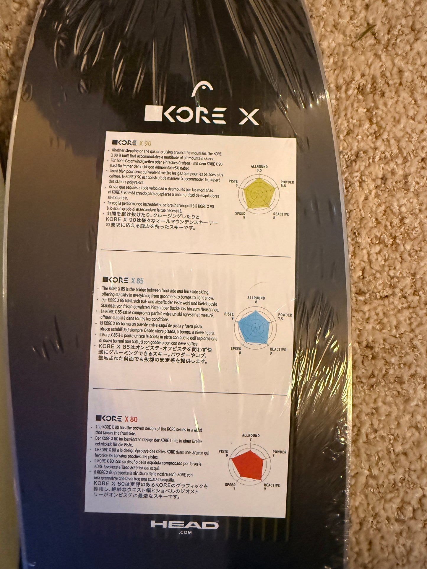 Head Kore X 90 Allmountain mäessusad koos klambritega