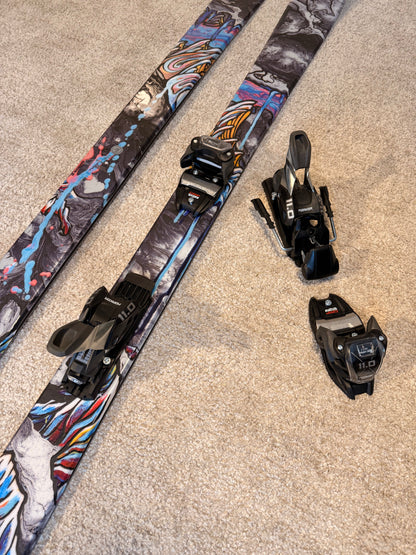 Atomic Bent 85 Twintip, Allmountain Freestyle Park suusad + Marker 11.0 TP Klambrid