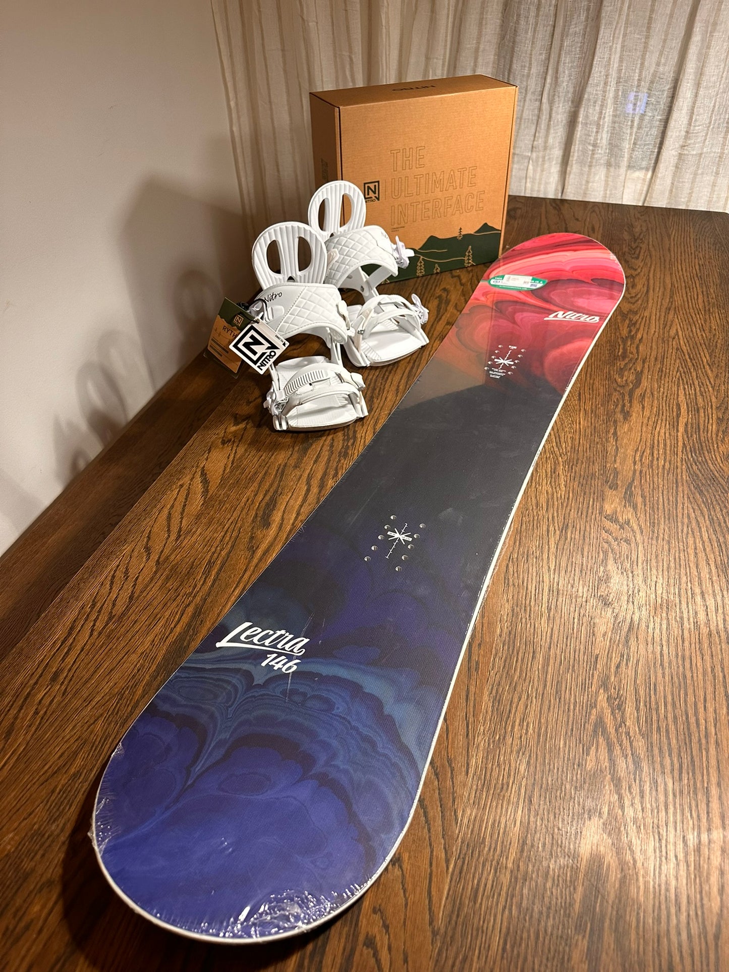 Lumelaua komplekt Nitro Lectra 146cm + klambrid