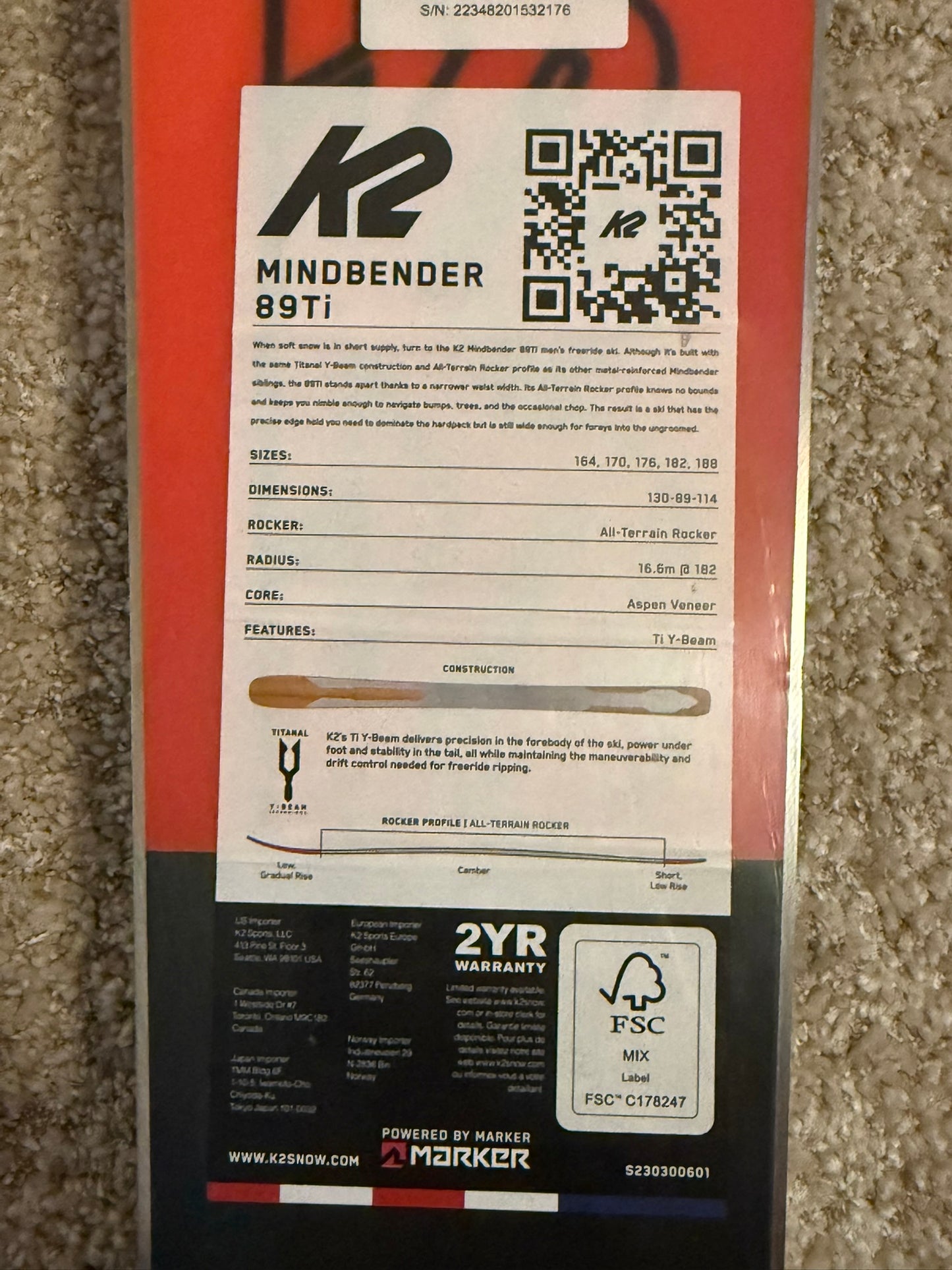 K2 Mindbender 89 Ti Allmountain - 176cm